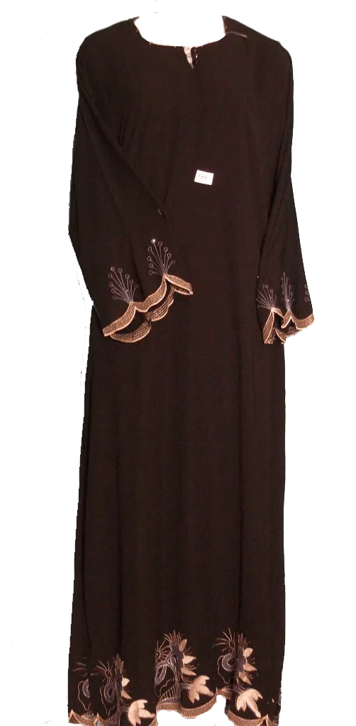 Abaya 1970 Dubai Black Sheela Abaya Embroidered
