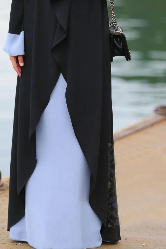 Abaya Dress Blue&Black