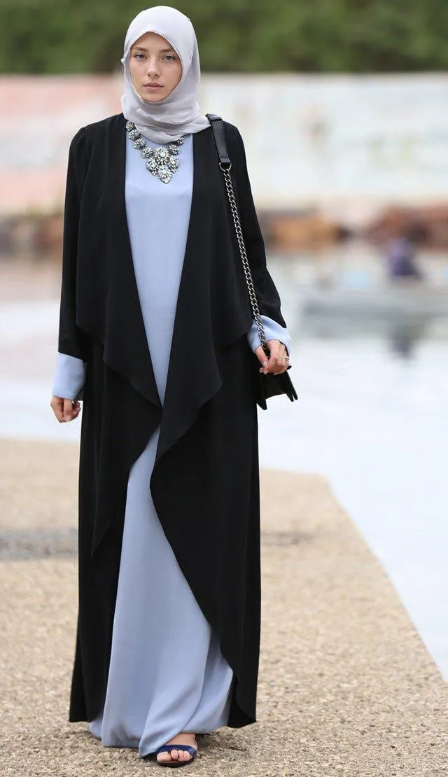 Abaya Dress Blue&Black
