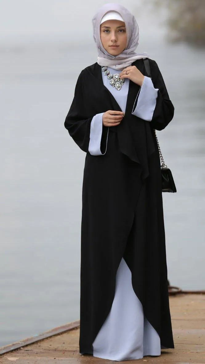 Abaya Dress Blue&Black