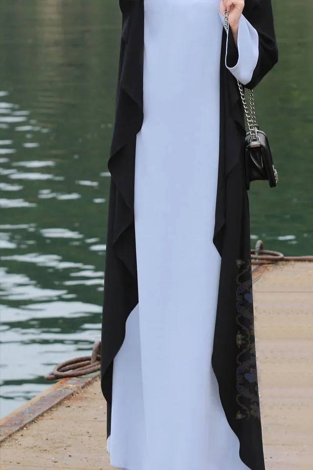 Abaya Dress Blue&Black