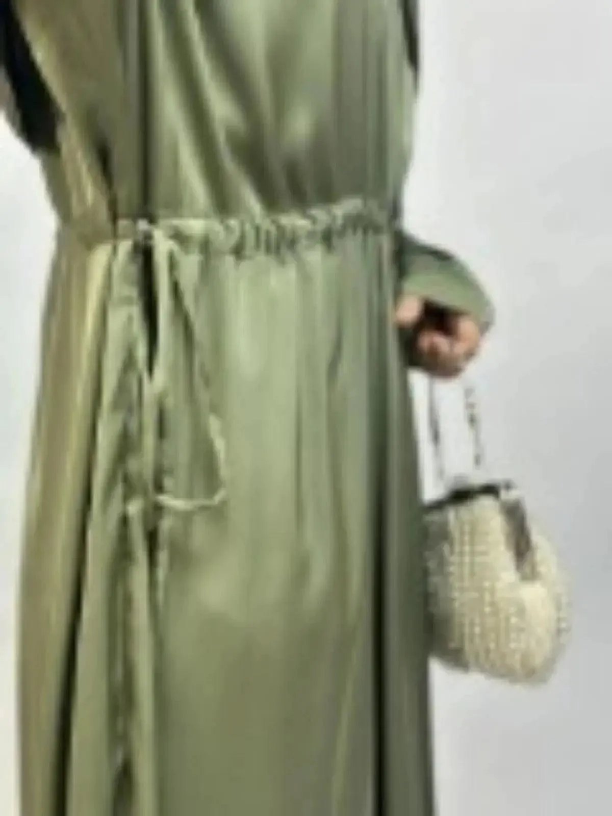 Armani Satin Drawstring Abaya (MA039)