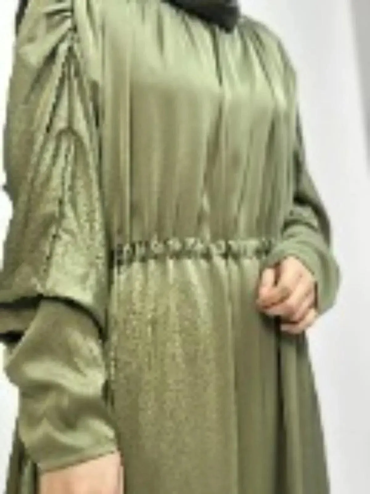 Armani Satin Drawstring Abaya (MA039)