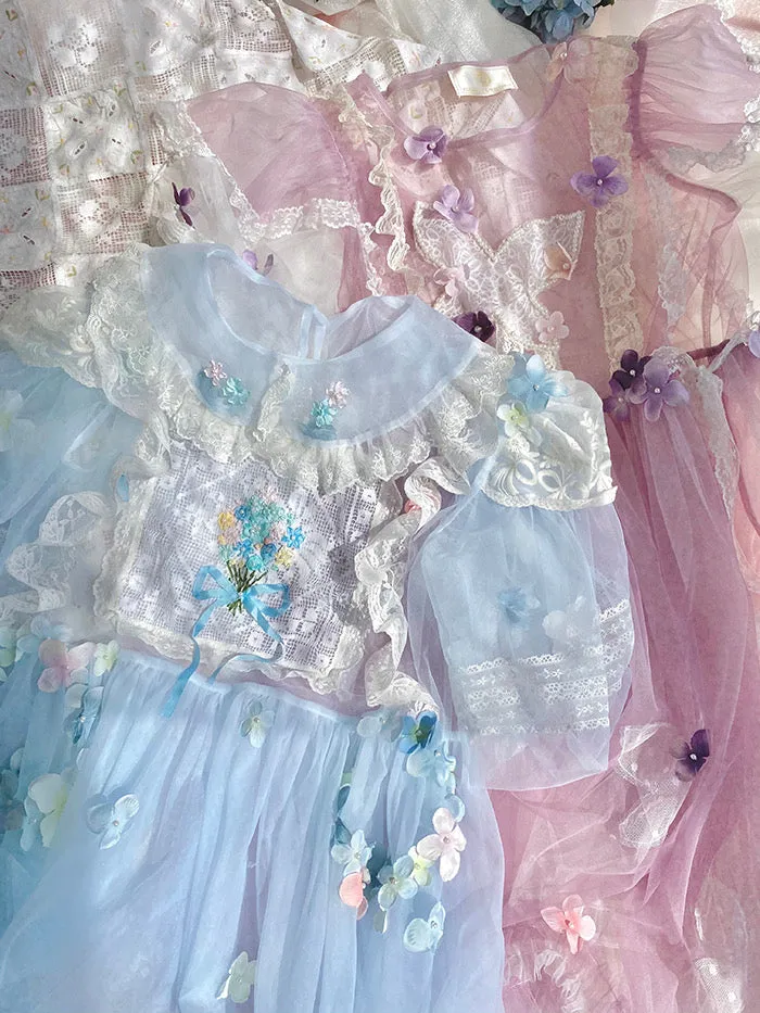 [August Unicorn] Handmade Floral Heaven Dress