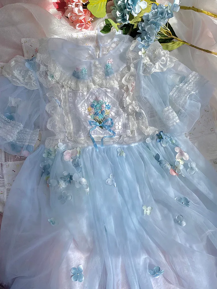[August Unicorn] Handmade Floral Heaven Dress