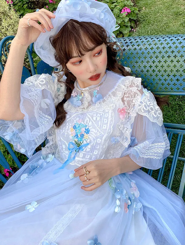 [August Unicorn] Handmade Floral Heaven Dress