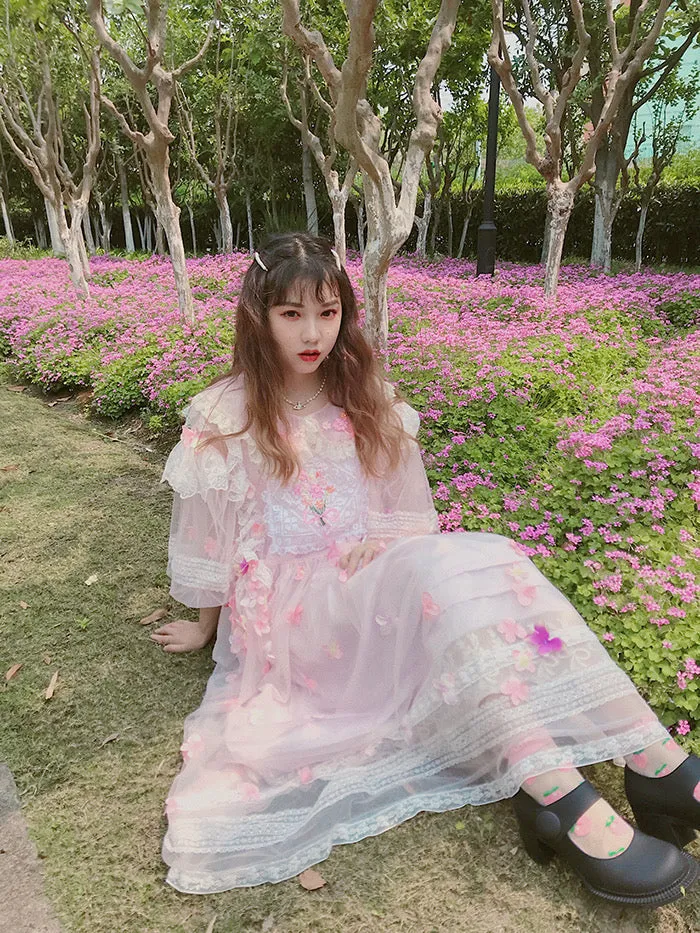 [August Unicorn] Handmade Floral Heaven Dress