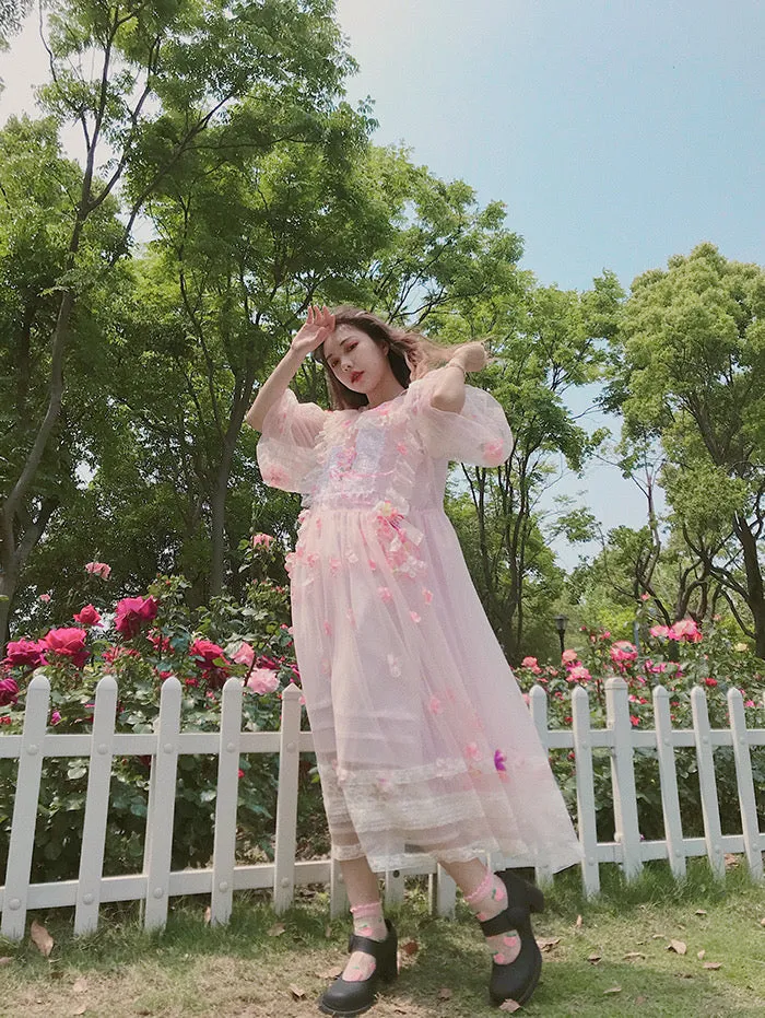 [August Unicorn] Handmade Floral Heaven Dress