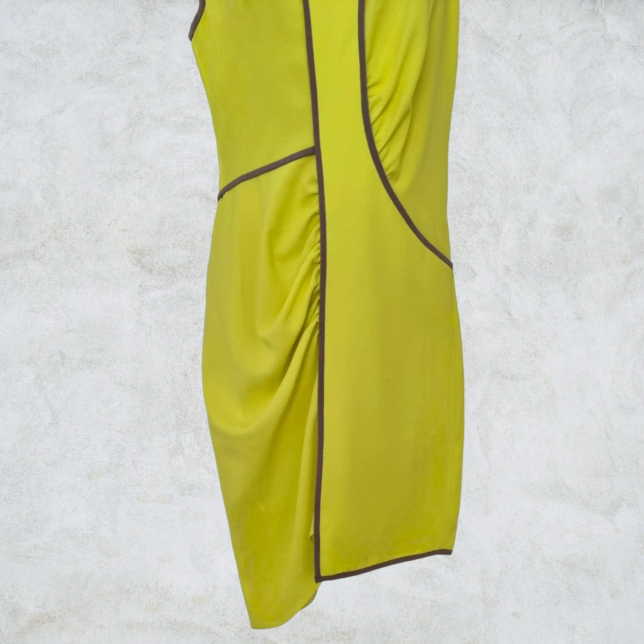 BCBG MAX AZRIA Lemonade Lined Gladiator Style Dress UK 6 US 2 EU 34