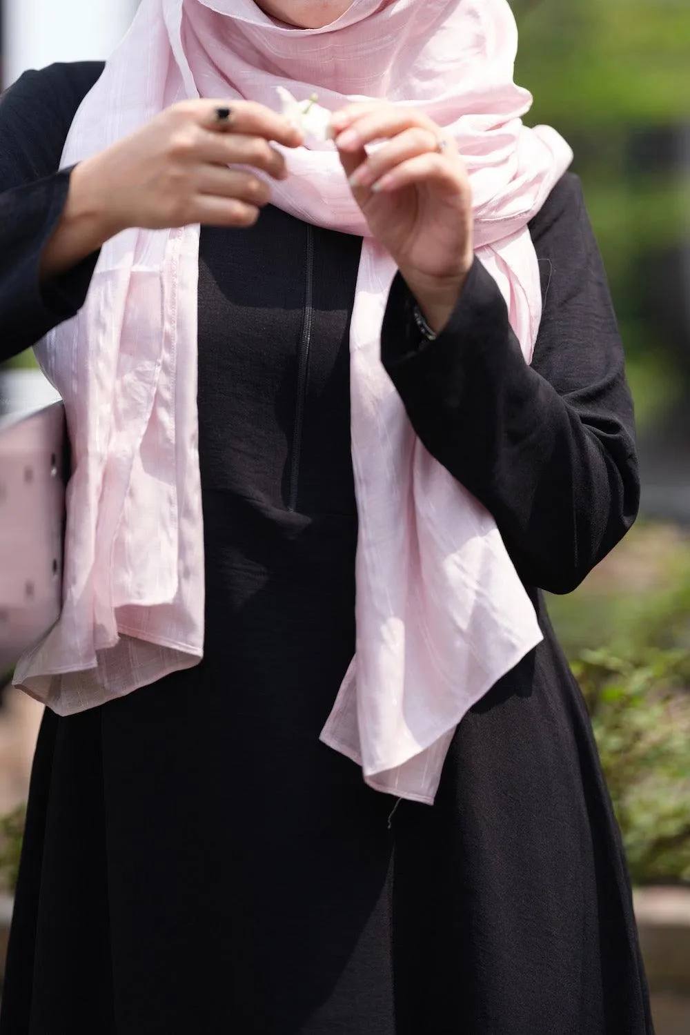 Black A-Line Abaya for Umrah