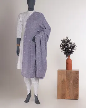Blue Polka Dots Bandhani Dobby Rayon Dupatta
