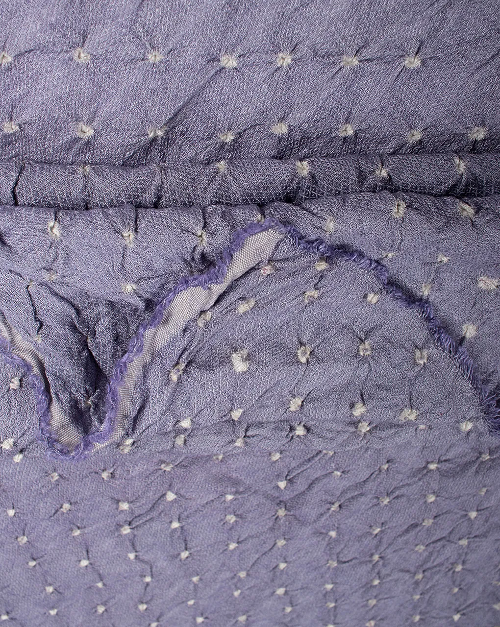 Blue Polka Dots Bandhani Dobby Rayon Dupatta