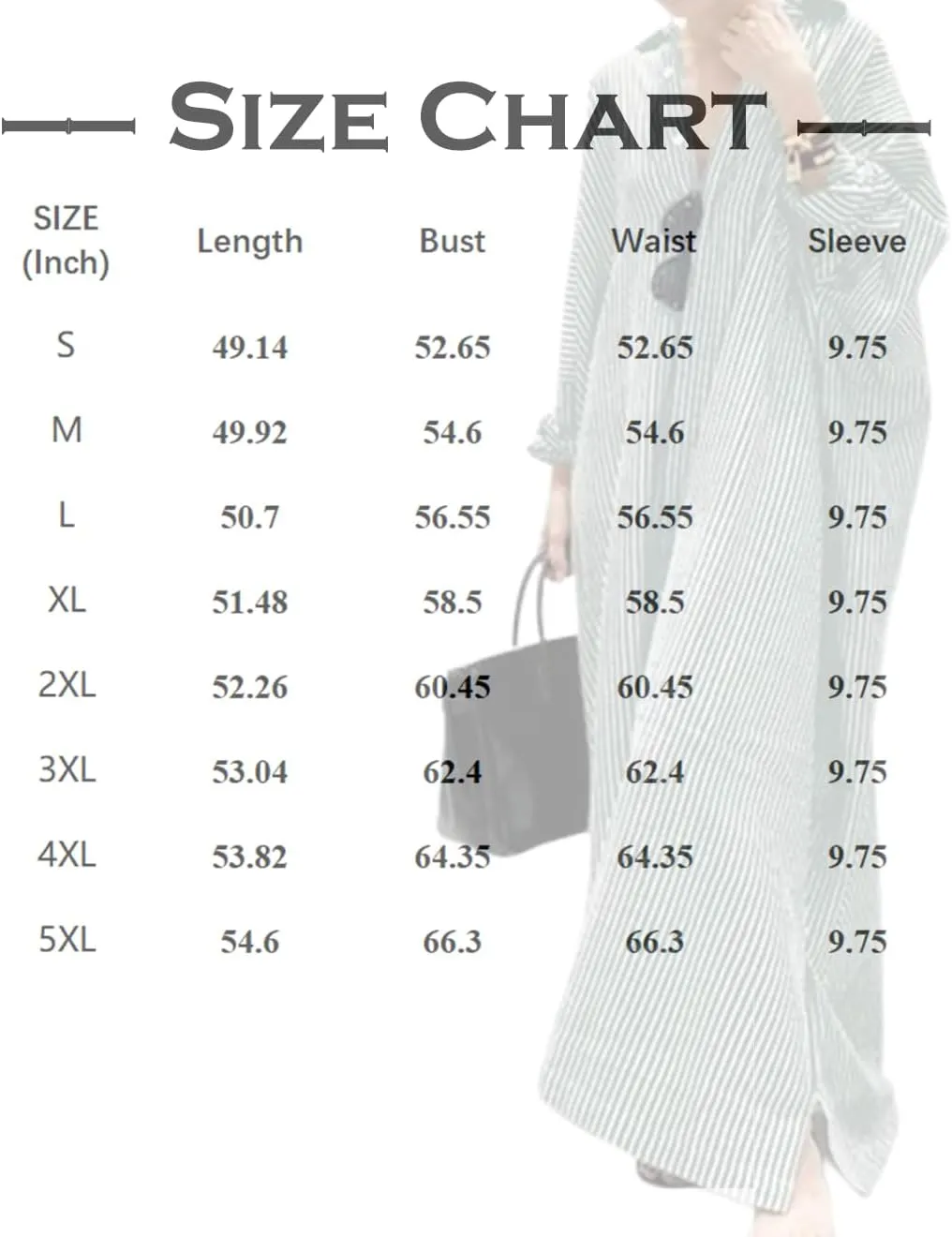 Button Down Shirt Dress for Womens Cotton Linen Long Sleeve Maxi Dress Striped Casual Loose Fit Dress with Pockets