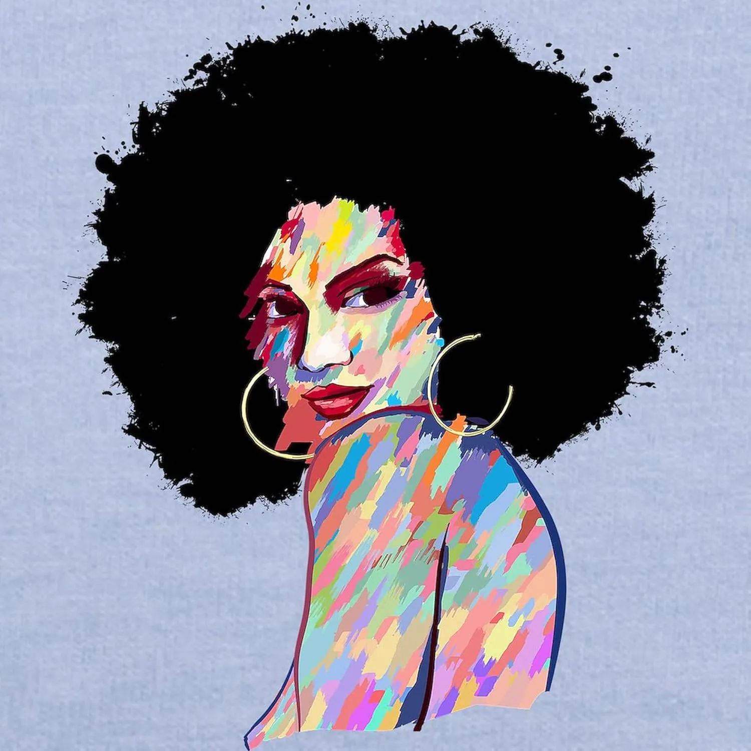 CafePress Artistic Black Woman Hand Painted African T Shirt Cute Toddler Graphic Tee, 100% Cotton