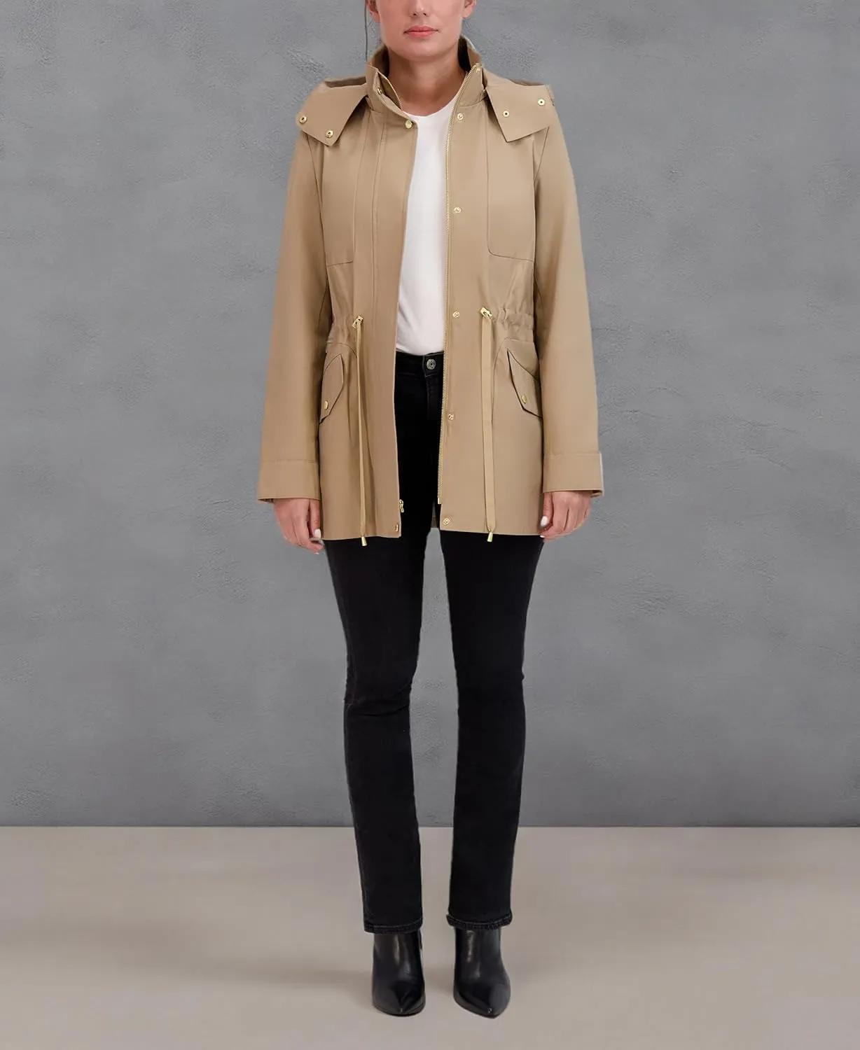 Cole Haan Women's Adjustable Rain Short Coat