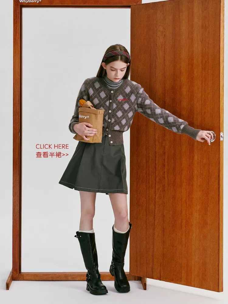 College style slim short sweater【s0000003464】