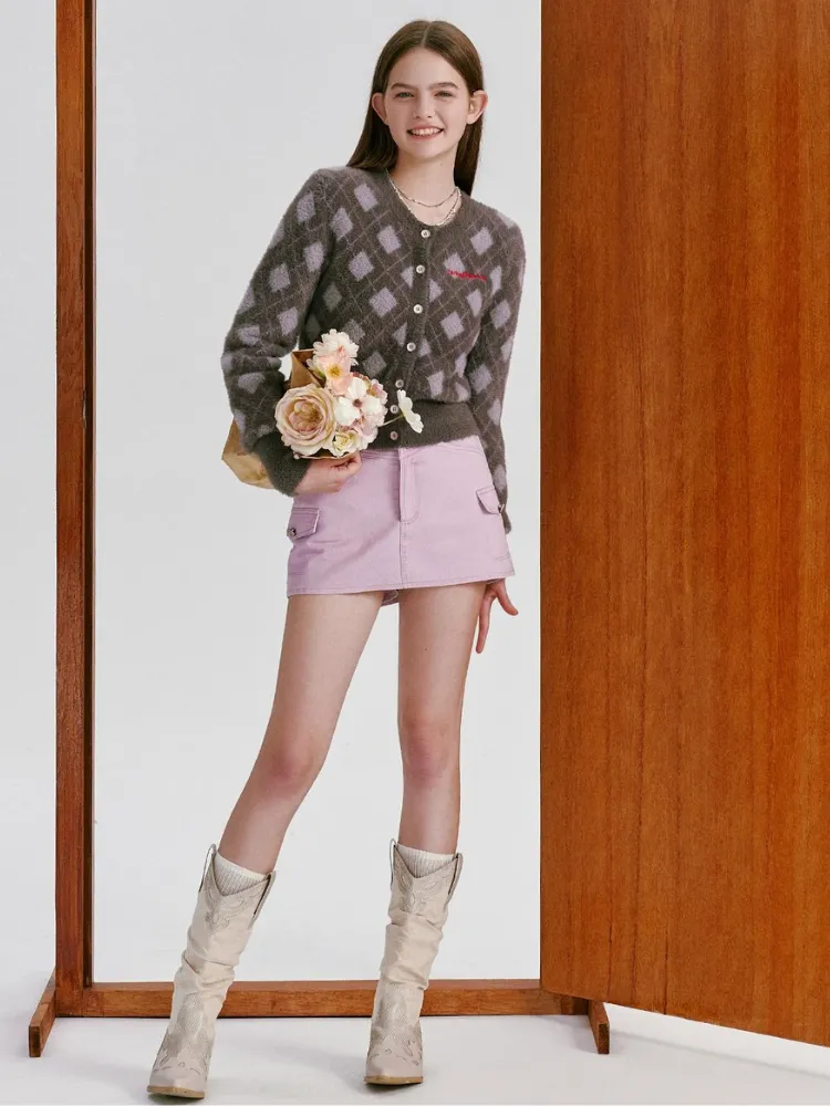 College style slim short sweater【s0000003464】