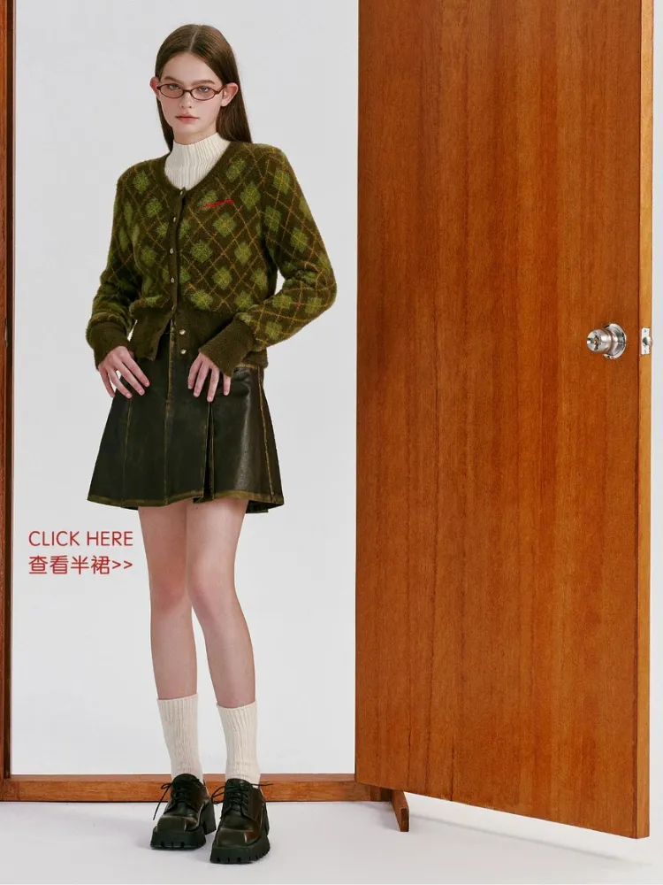 College style slim short sweater【s0000003464】