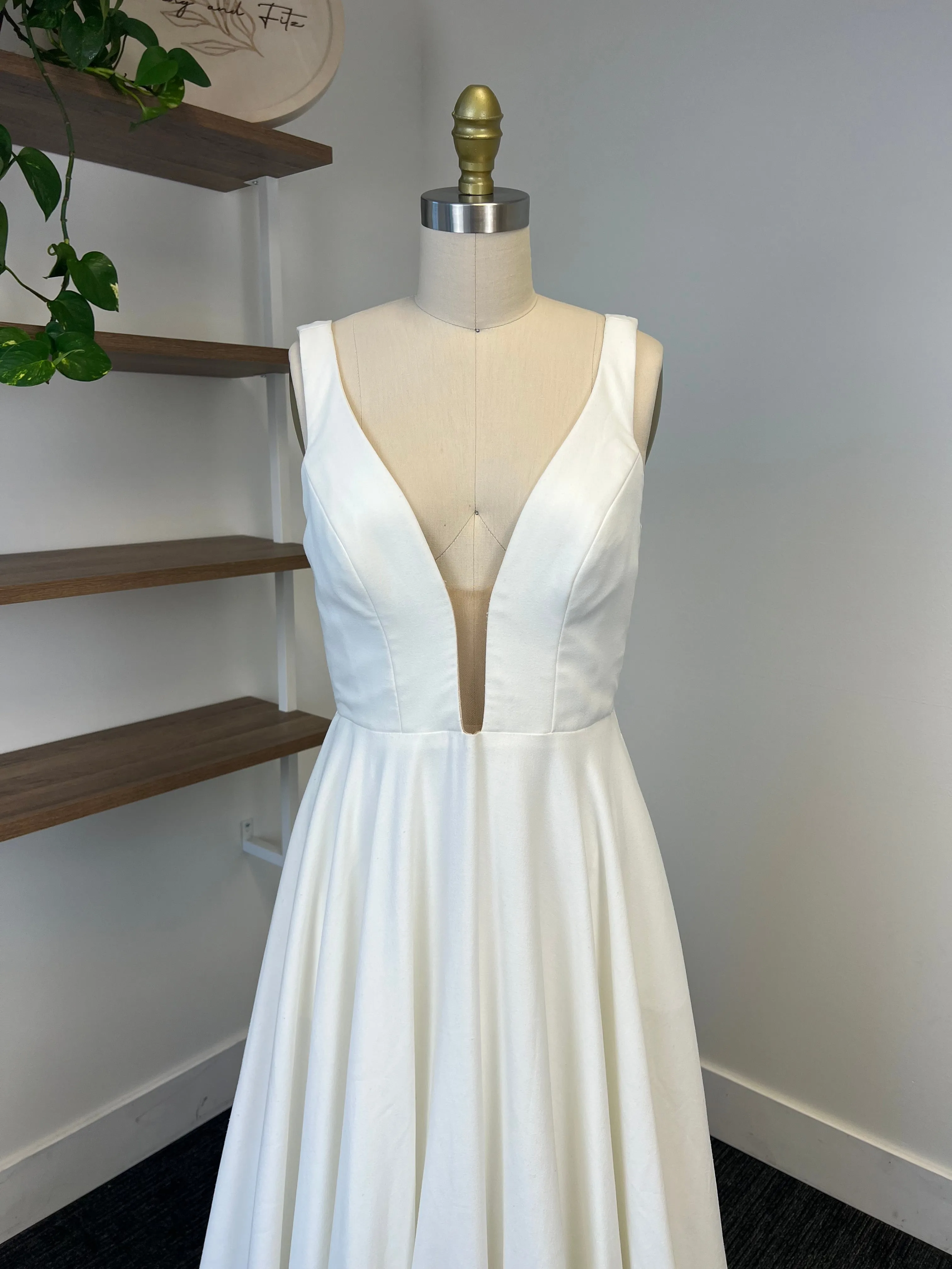 Crepe A-line Dress