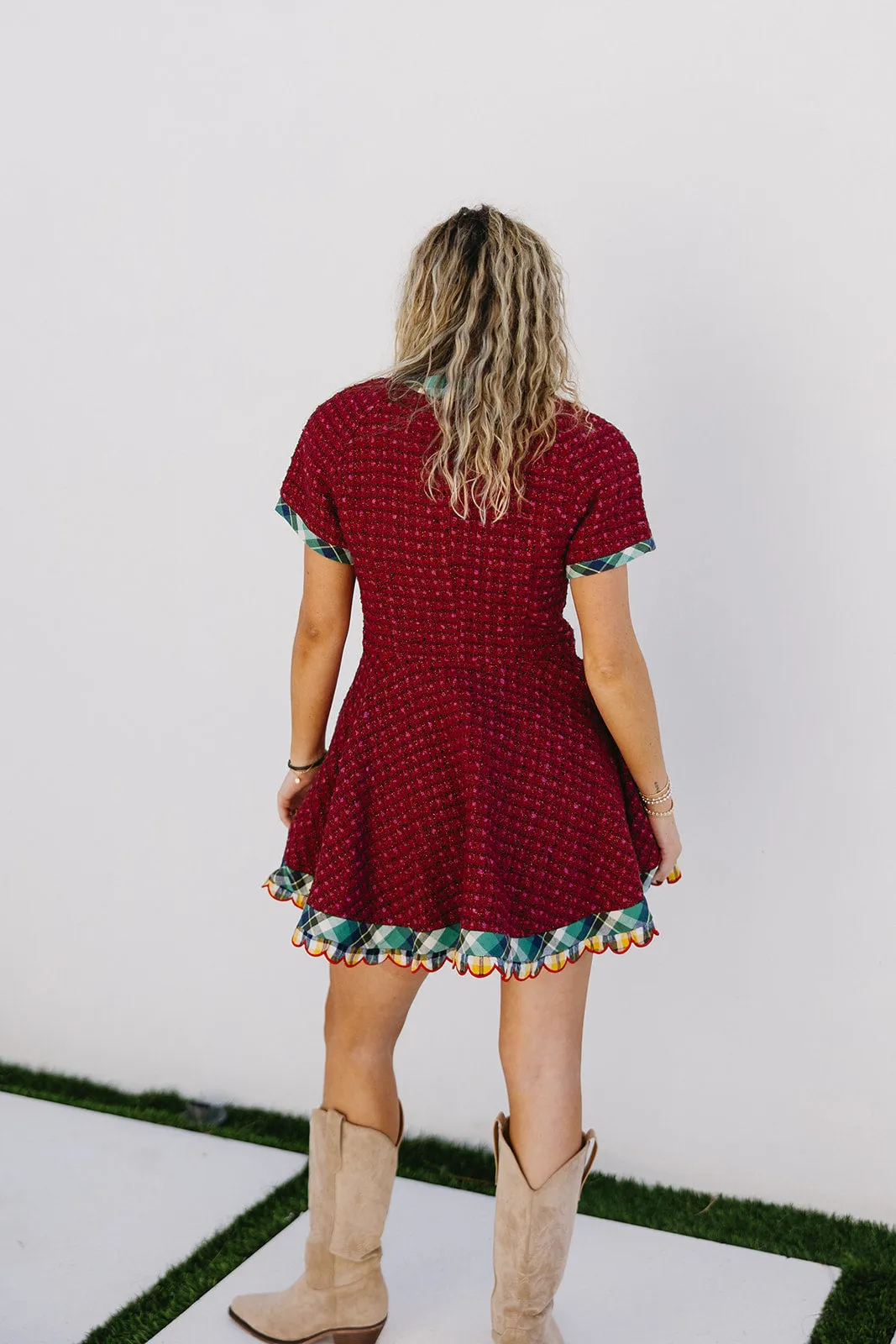 Dahlia Dress - Red/Green