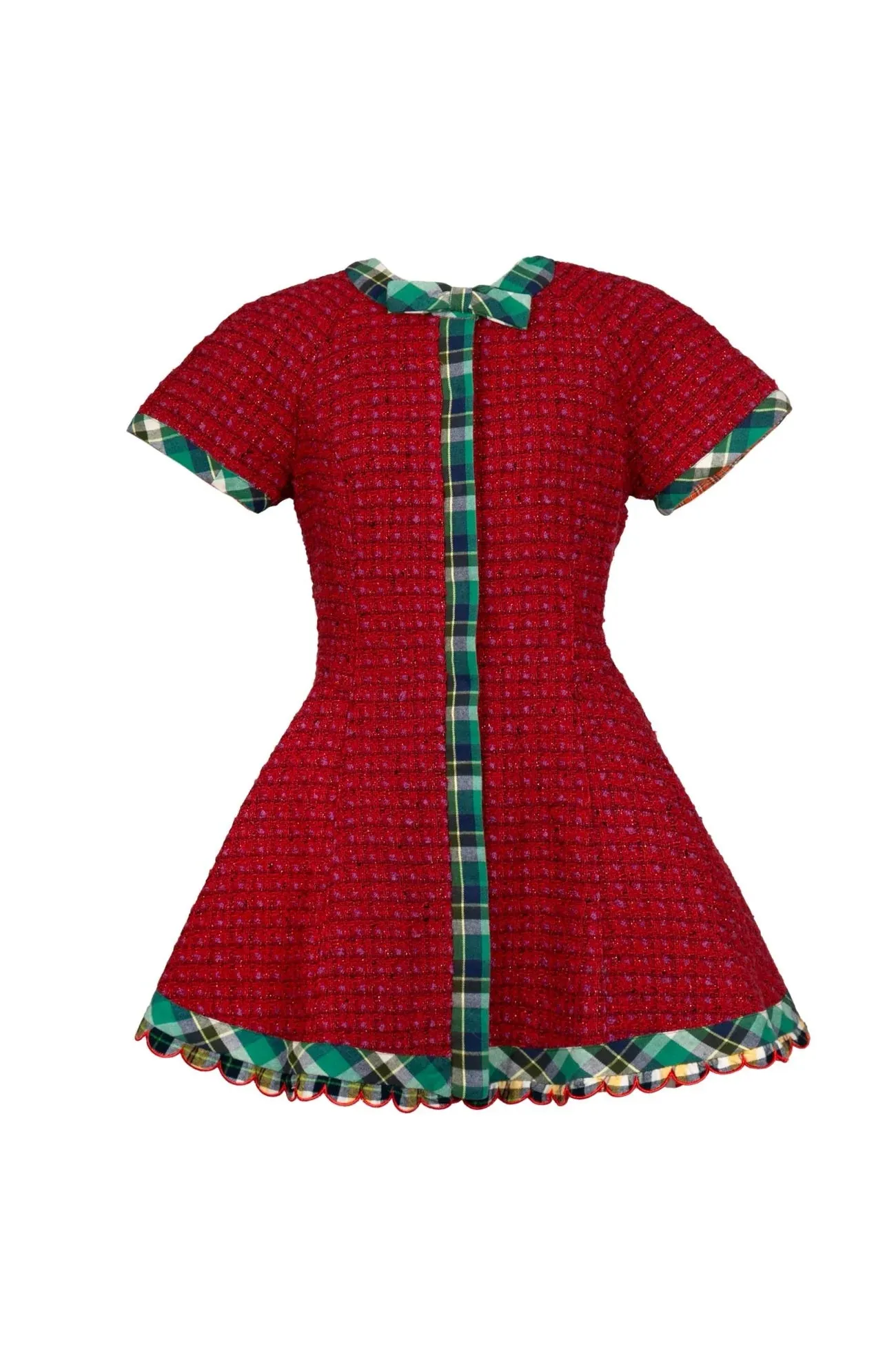 Dahlia Dress - Red/Green