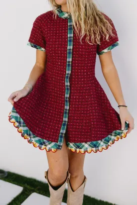 Dahlia Dress - Red/Green