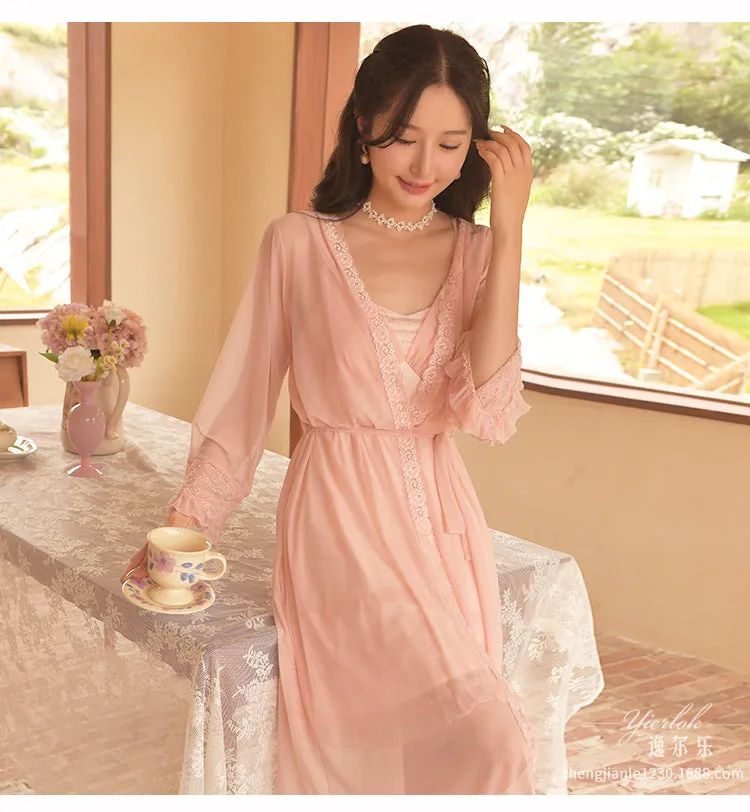 deanwangkt Summer Pink France Vintage Fairy Dress Women Lace Sexy Sweet Elegant Strap Dress Female Flower Chiffon Korean Long Dresses