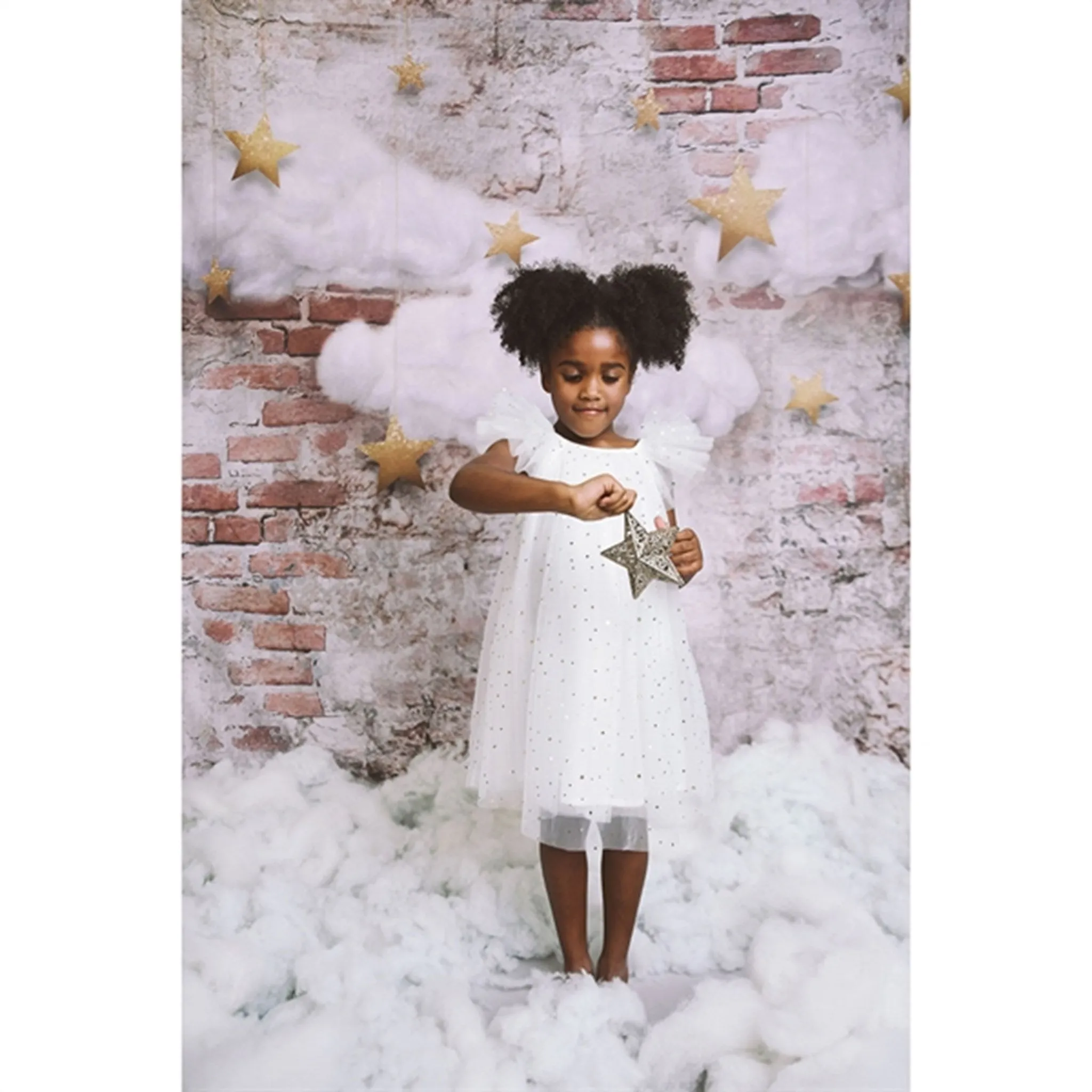 Dolly by Le Petit Tom Fairy Tulle Dress Off White