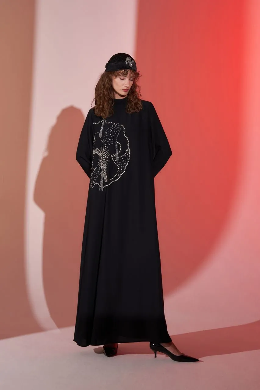 Elizabeth Pink Dress Abaya with Side Design