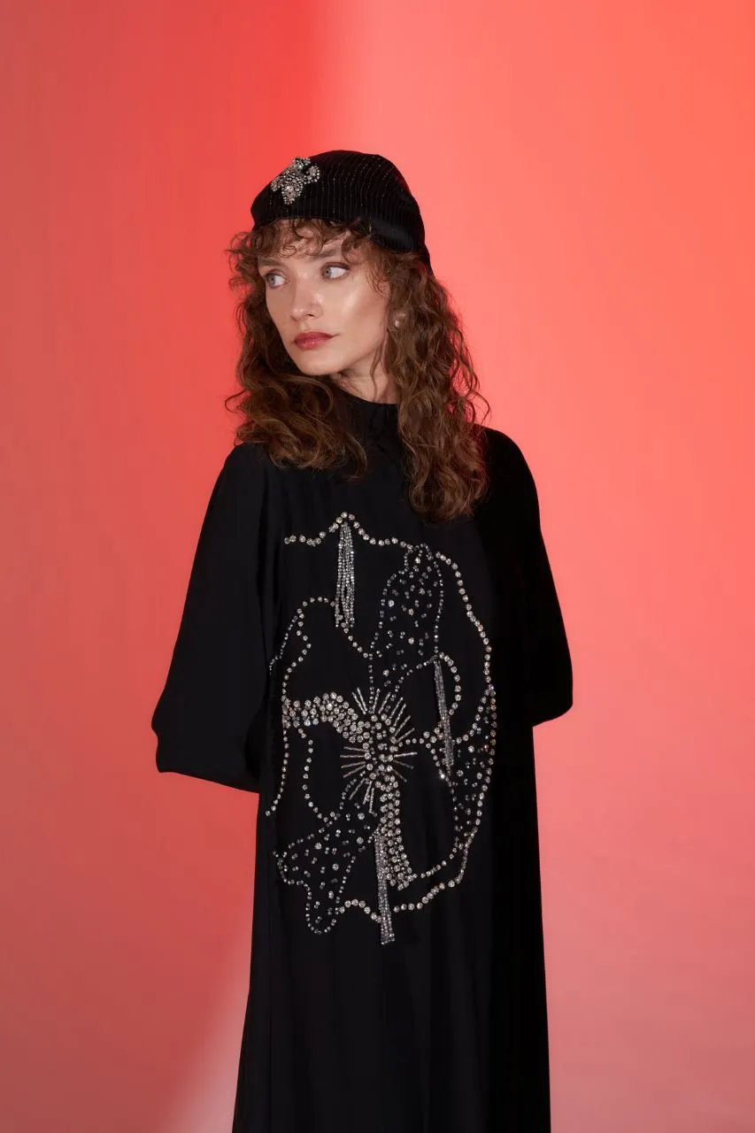 Elizabeth Pink Dress Abaya with Side Design