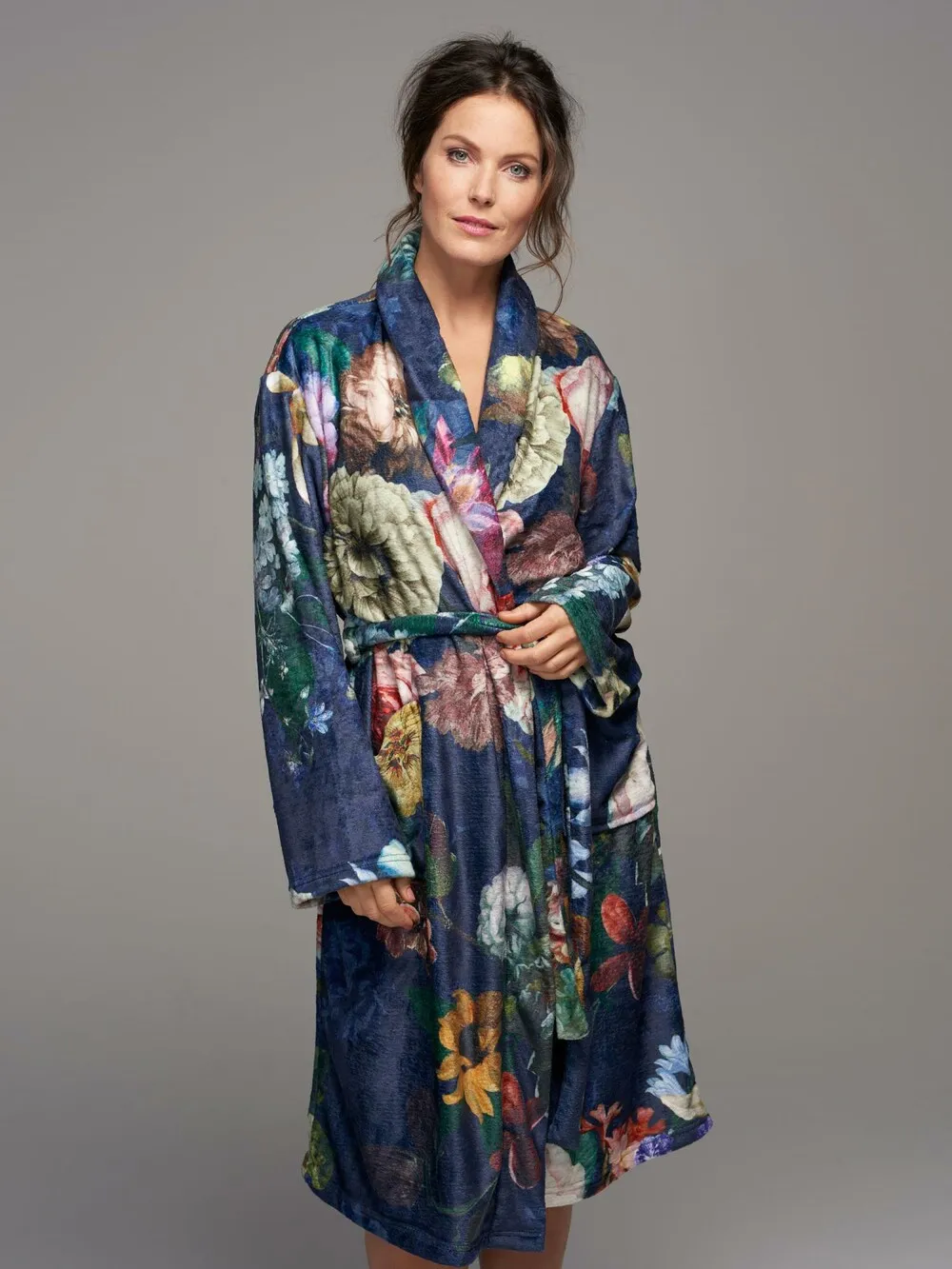 Essenza Fleur long robe, night blue
