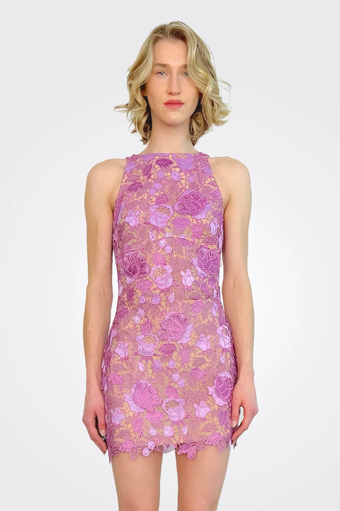 Etta Mini Dress - Lavender Garden