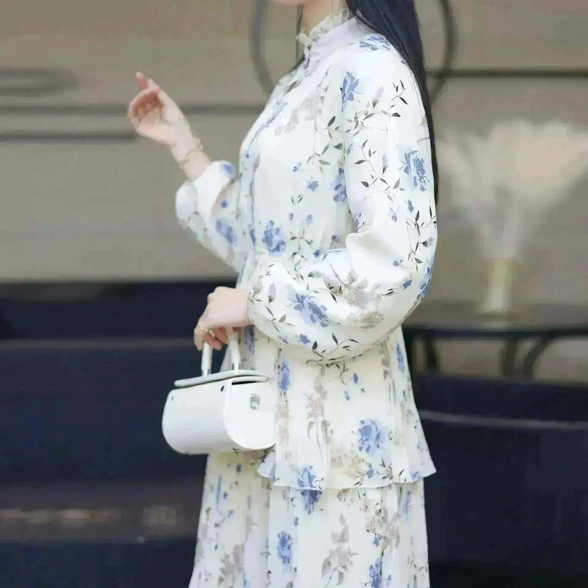 European And American Middle East Pure Meiqi Printed Long Dress