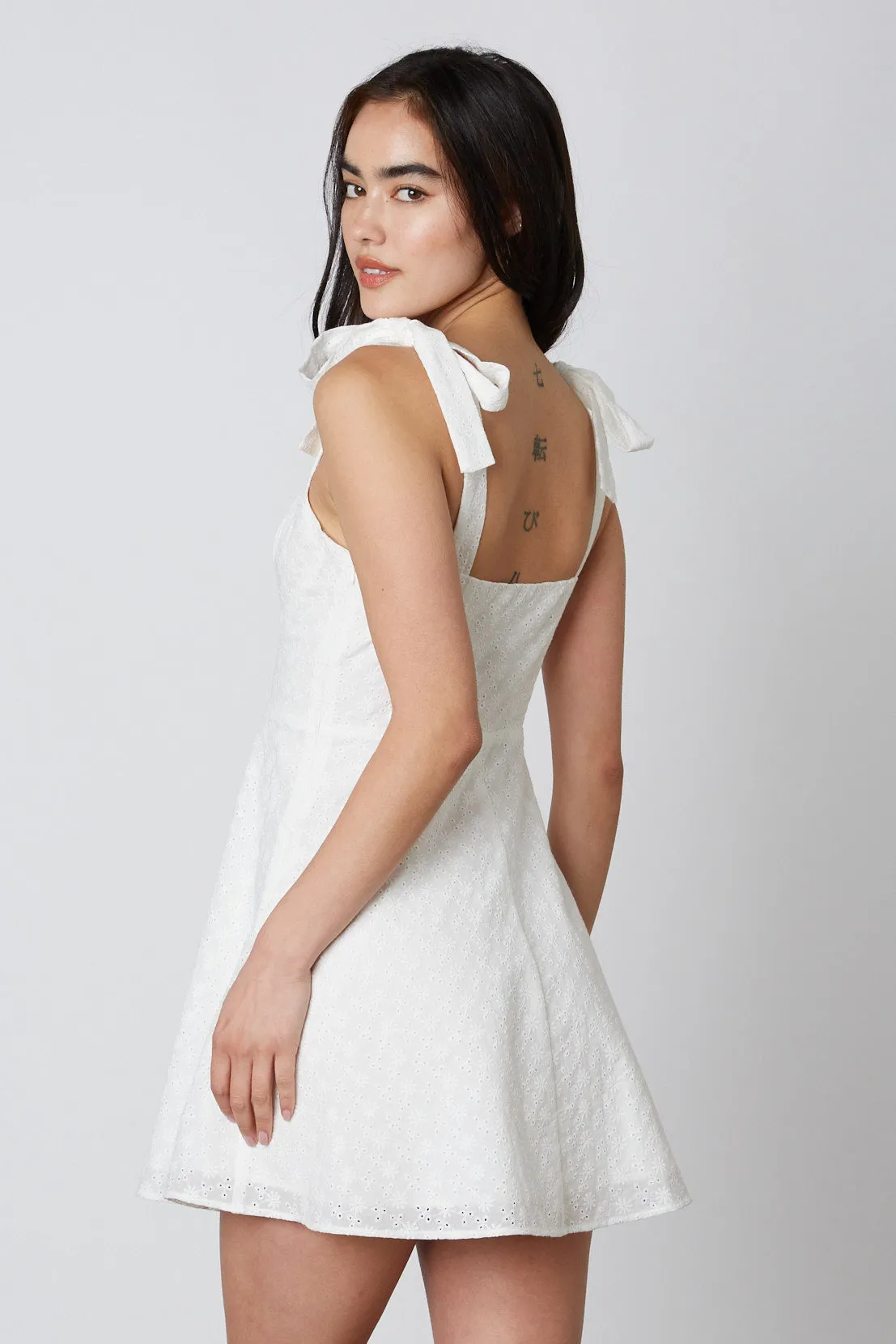 Eyelet Mini Dress