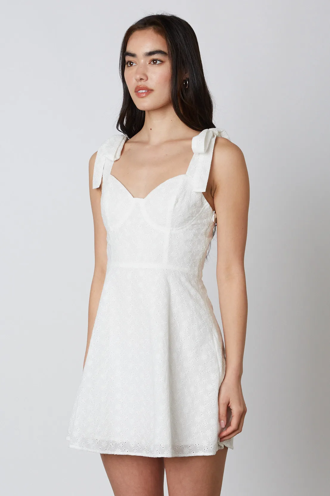 Eyelet Mini Dress