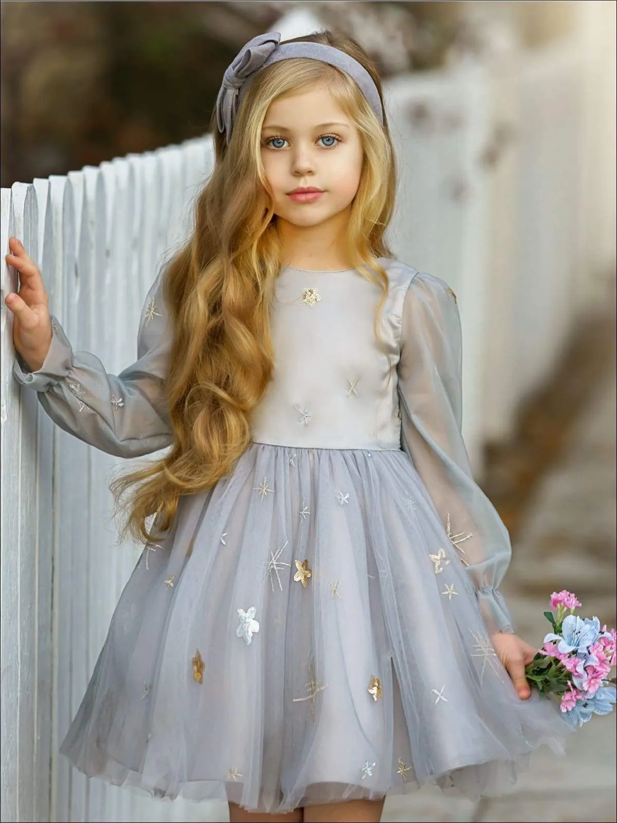 Girls Moonlight Sparkle Lace Dress