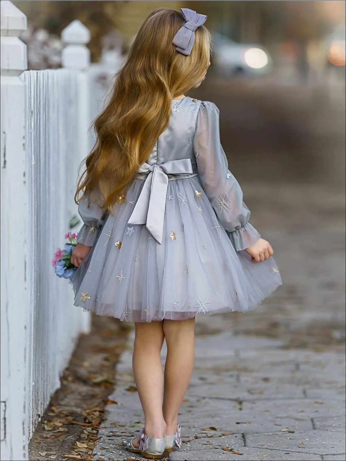 Girls Moonlight Sparkle Lace Dress