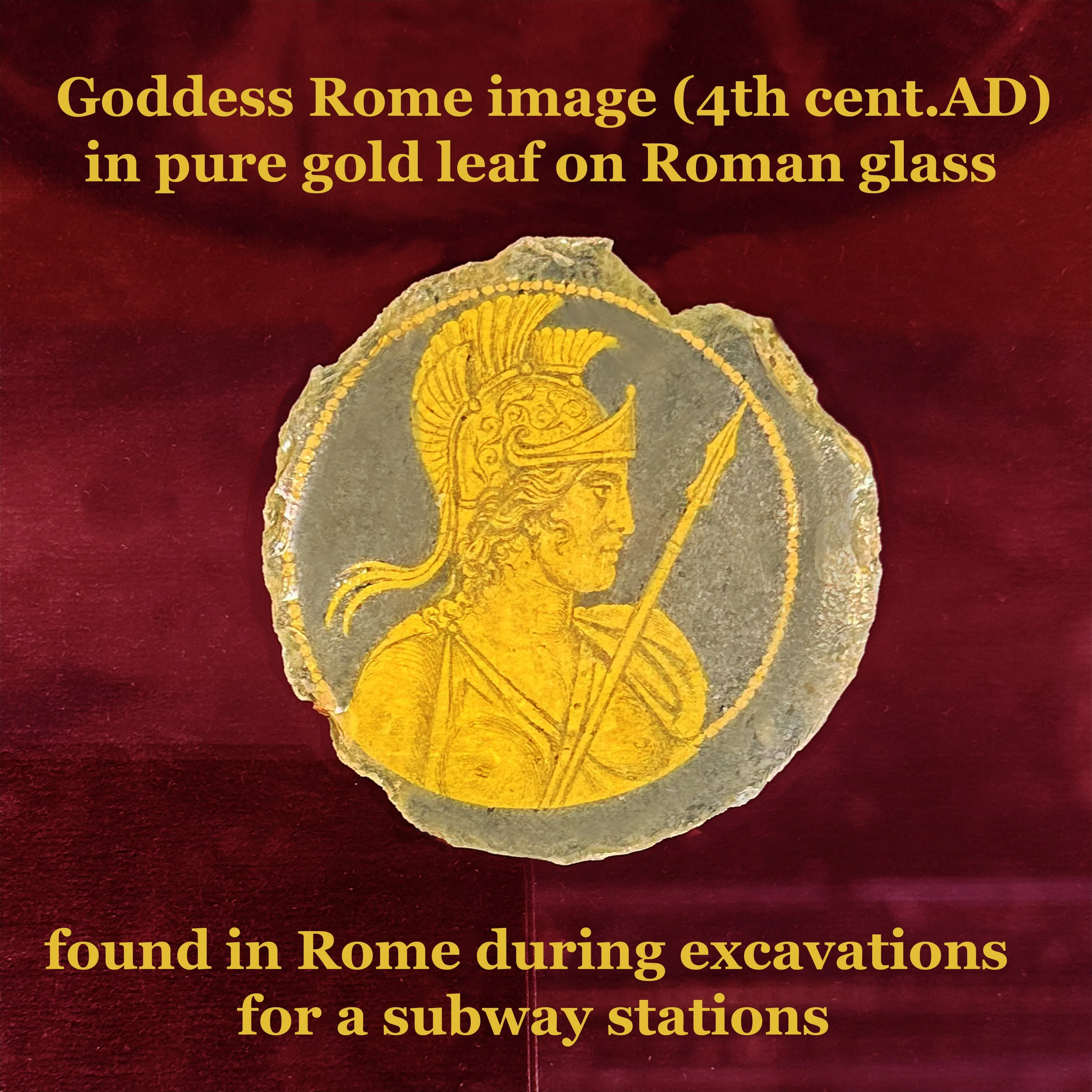 GODDESS ROME Authentic Ancient Roman Coin 211 BC 18 Kt Gold Ring
