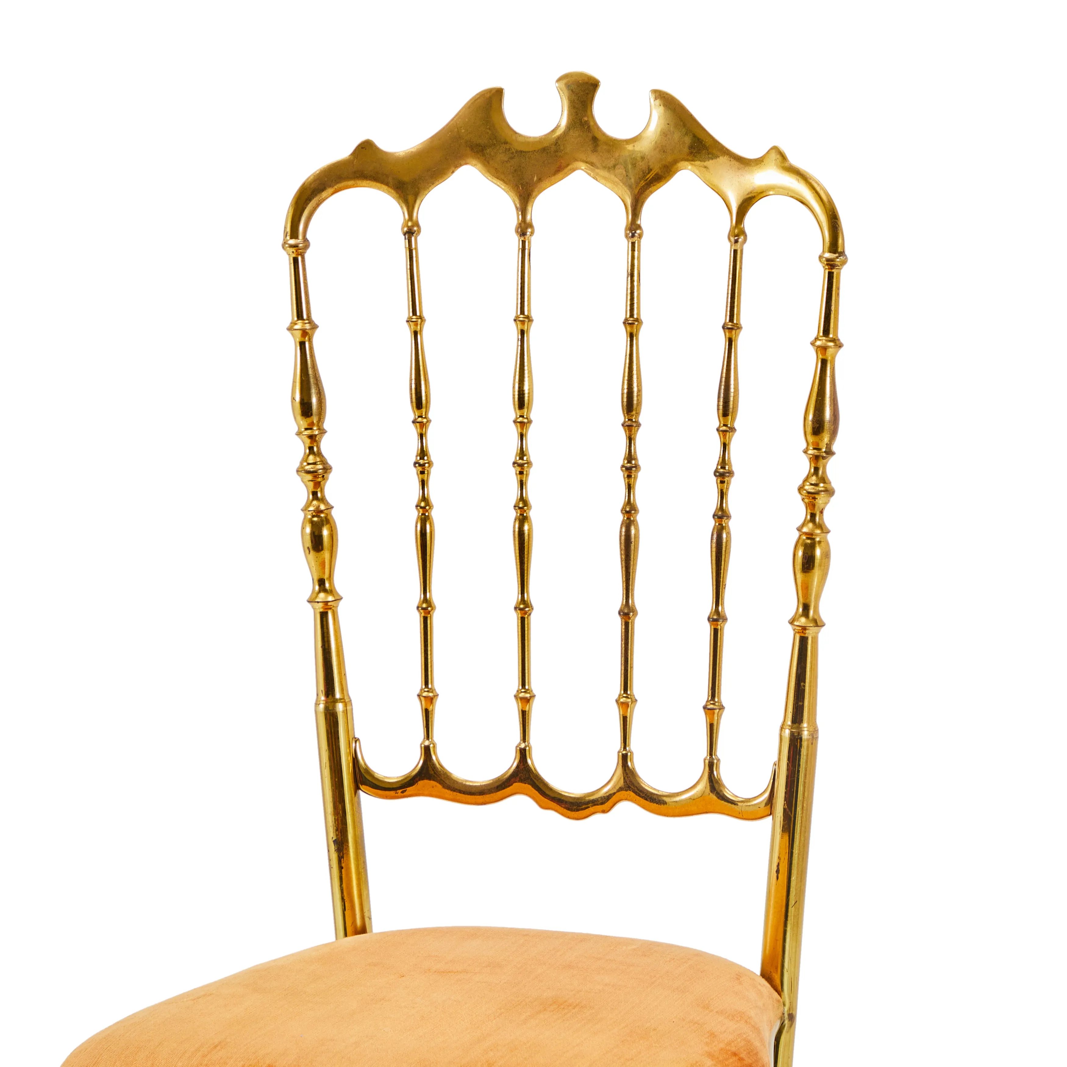 Gold & Tan Velvet Ornate Dining Chair