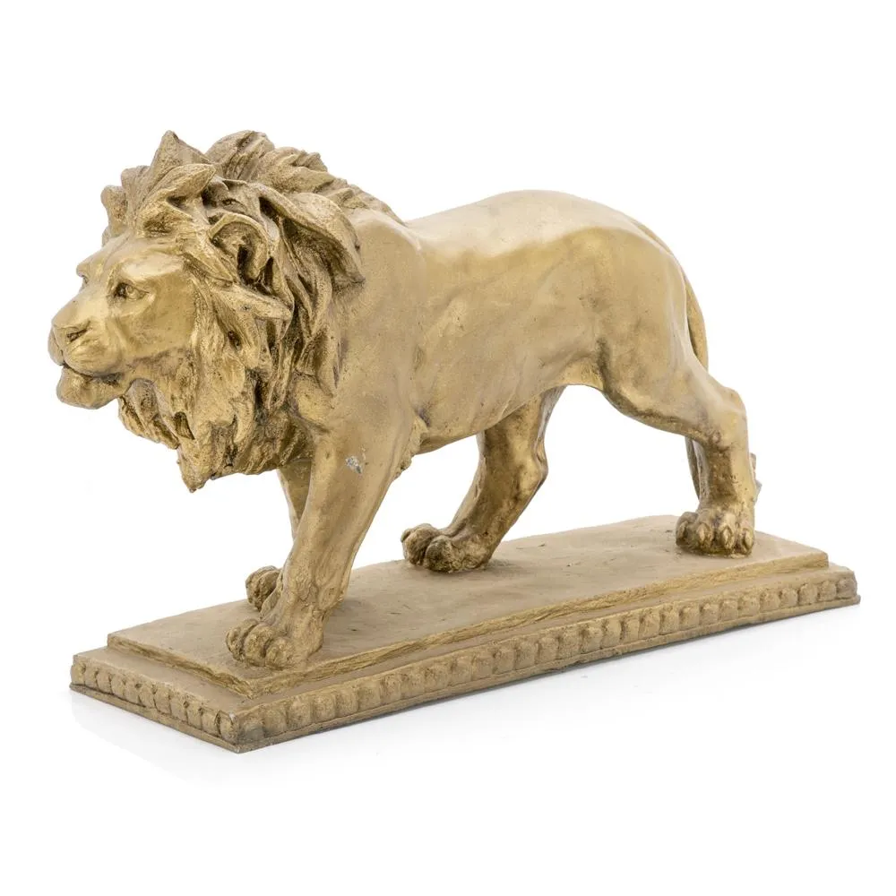 Gold Carved Lion Sculpture