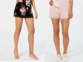 I.n.c. Lace-Trim Velvet Pajama Shorts