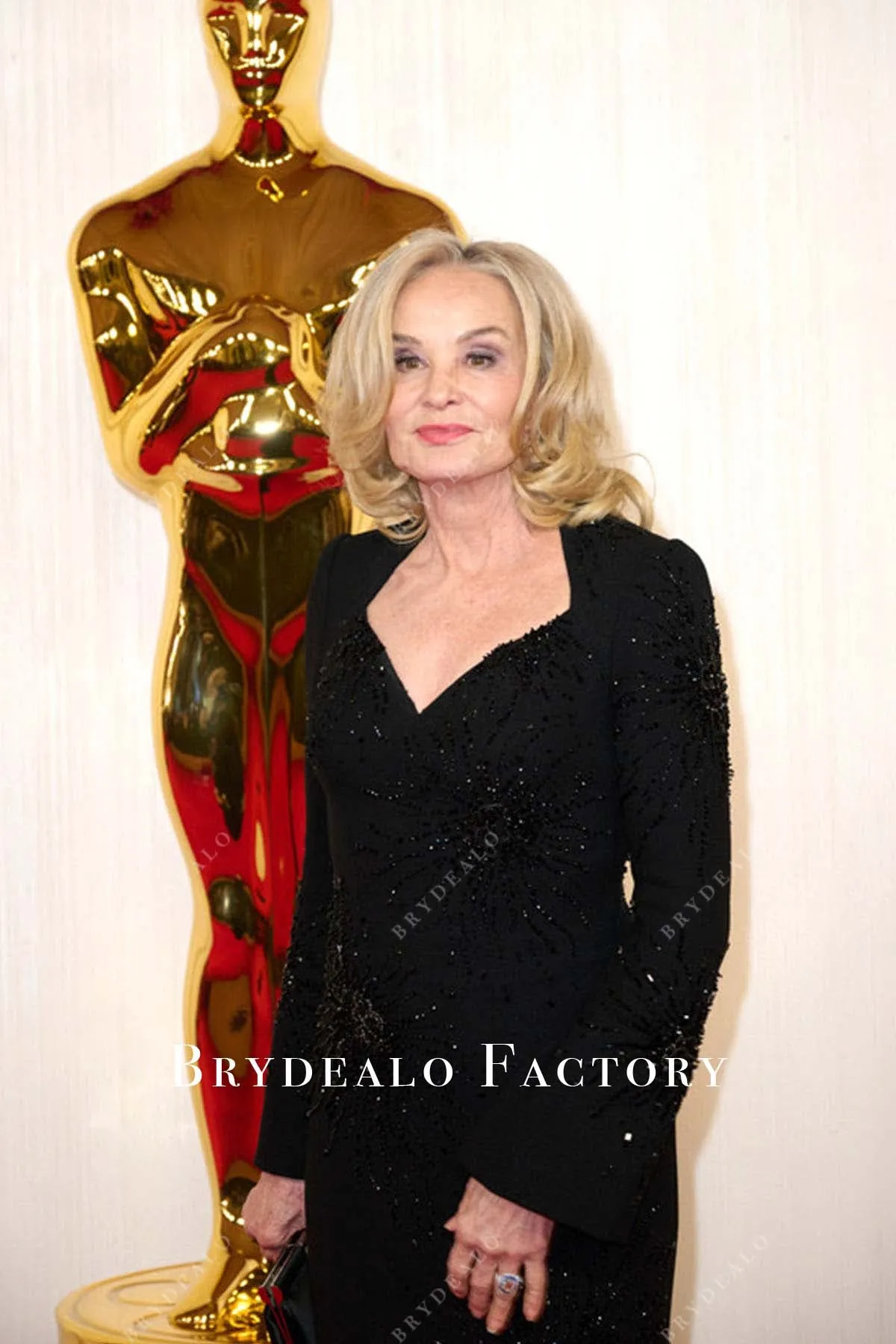 Jessica Lange 2024 Oscars Black Mermaid Celebs Dress