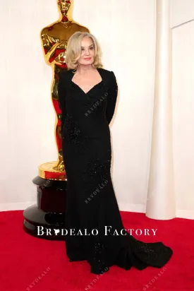 Jessica Lange 2024 Oscars Black Mermaid Celebs Dress