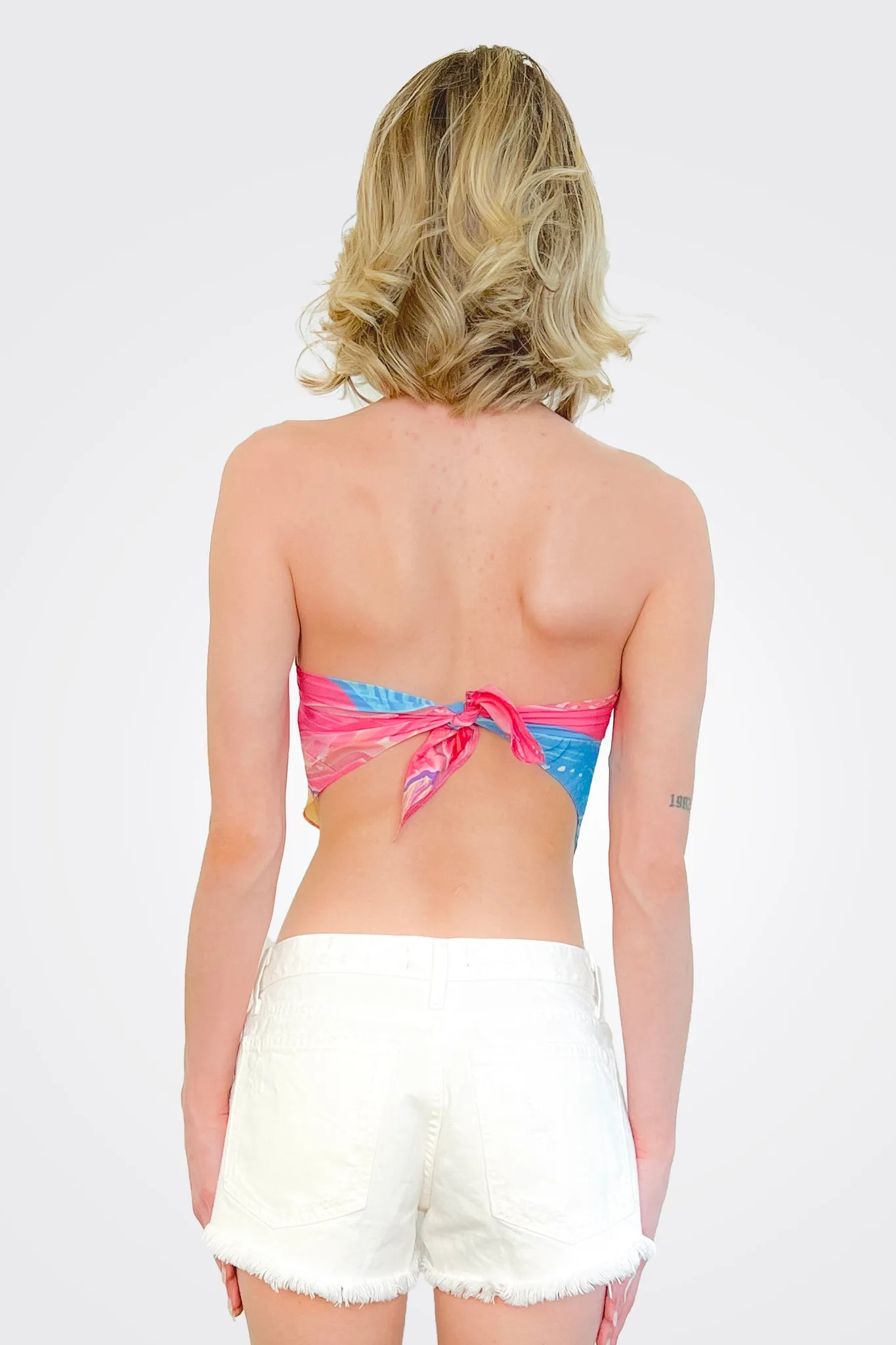 Juno Scarf Top - Pink