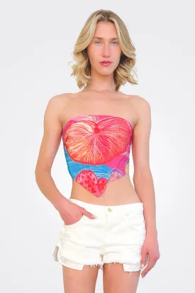 Juno Scarf Top - Pink