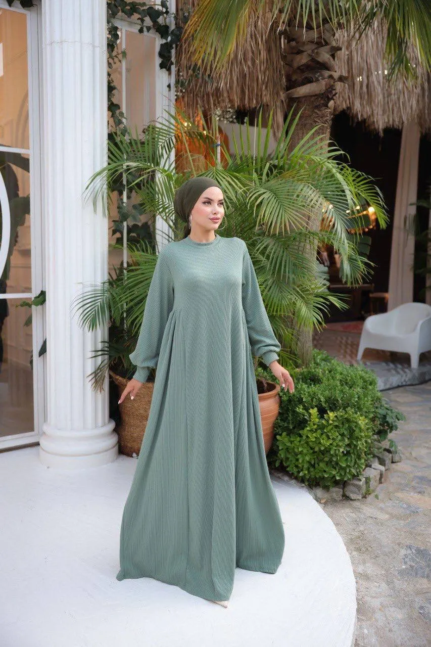 Knitted Long Maxi Dress - Abaya Dress