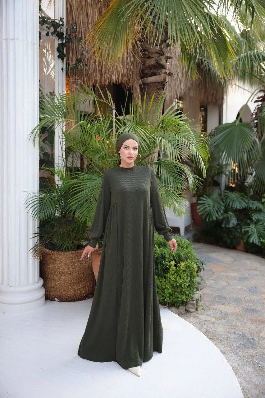 Knitted Long Maxi Dress - Abaya Dress