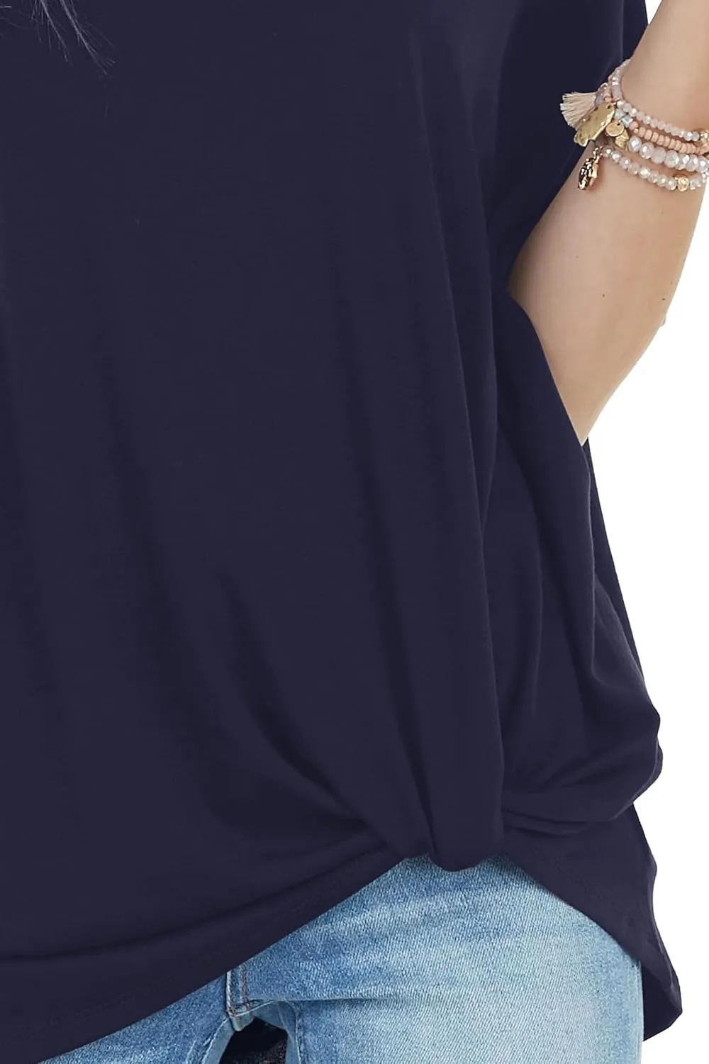 Lacozy Women's Off The Shoulder Tops Summer Casual Short Sleeve T-Shirts Blouse