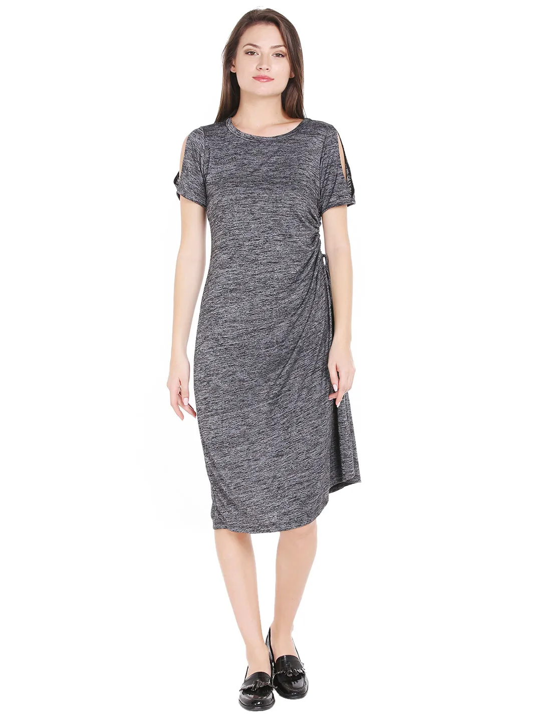 Melange A-Line Dress