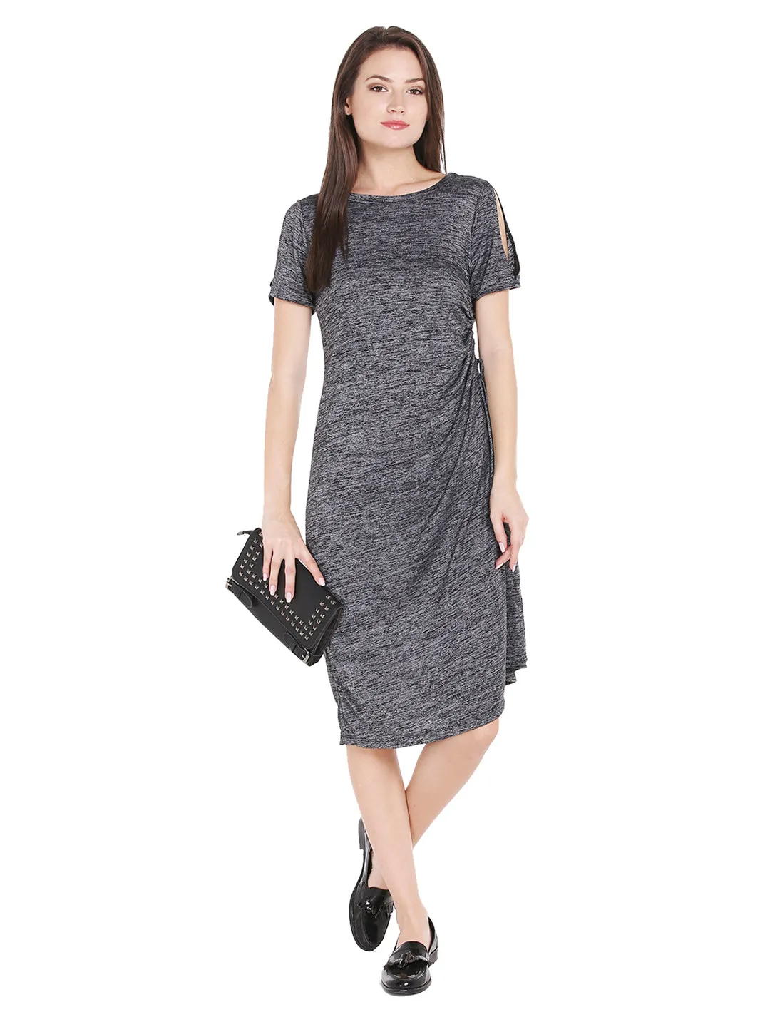Melange A-Line Dress
